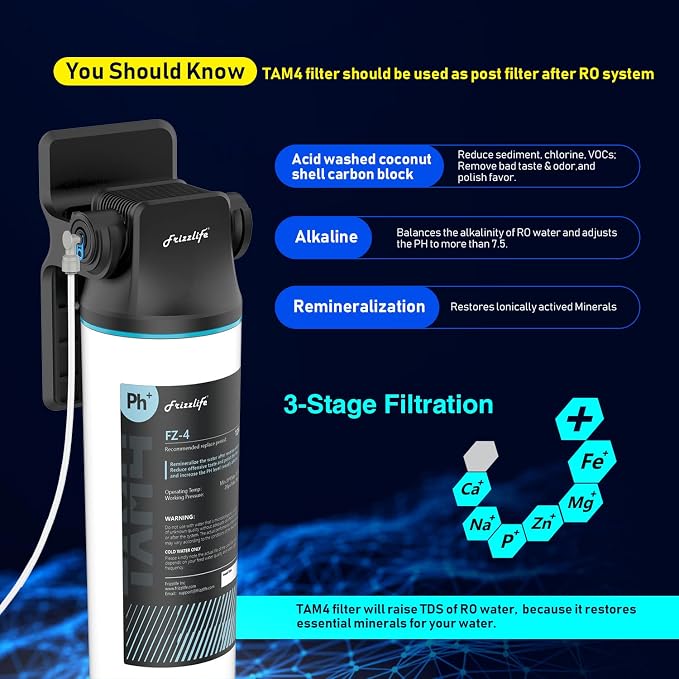 Frizzlife TAM4 Under Sink Inline Water Filter - Image 2
