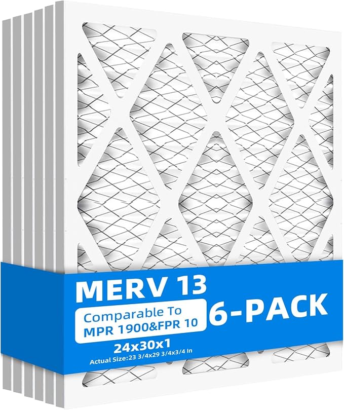 24x30x1 Air Filter, MPR 1900 & FPR 10, MERV 13 Pleated Air Filter by Chenzhit