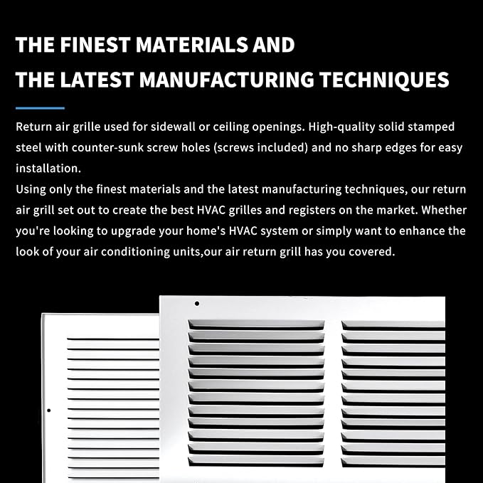 24x10 Return Air Grille, Air Return Vent Cover, Flat Vent Cover, Rejillas De - Image 5