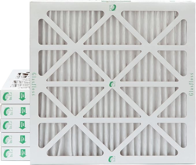 Glasfloss 12x12x2 MERV 10 2" Inch Pleated Air Filters Box of 6. Actual Size: by Glasfloss