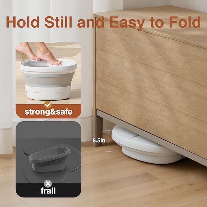 Pedicure Foot Spa with Bubble and Heat,Collapsible Foot Soaking Tub with Remote Control,Pedicure Tools for Feet,Foot Bath Soak Tub Gift for Women/Men,Mom/Dad