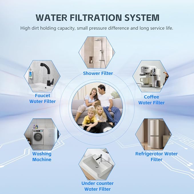 BLUERISE 5 Micron 10" x 2.5" Water Filter Replacement Whole House Sediment Home - Image 9