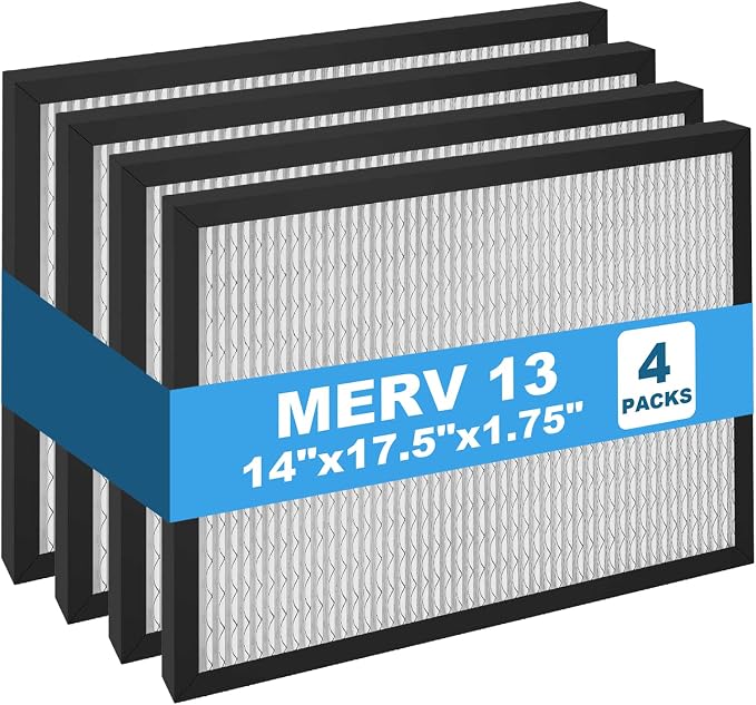 4 Packs 14 x 17.5 x1.75 MERV 13 Replacement Dehumidifier Filter by Betterlifeishere