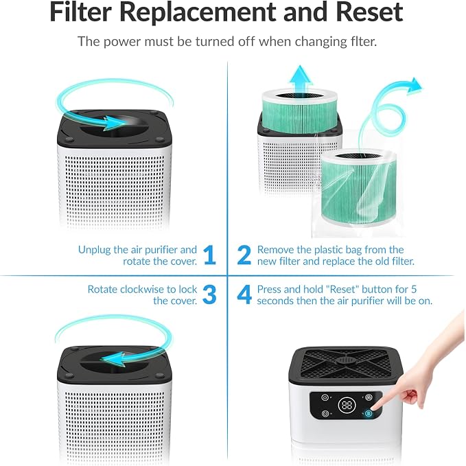 Air Purifiers for Bedroom Home, FETIONS Air Cleaner - Image 8