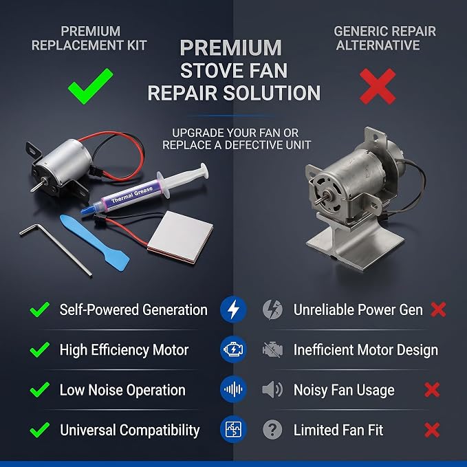 Motor Power Generation Sheet Set Heat Powered Stove Fan Motor Replacement Kit - Image 5