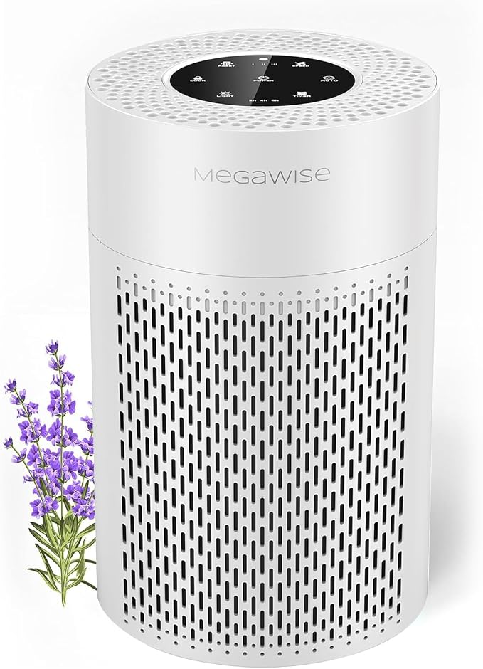 MEGAWISE ​Air Purifier for Home and Pets Hair, Smokers in Bedroom, Large Room by MEGAWISE