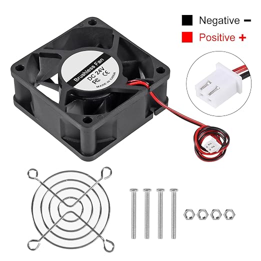 UMLIFE 4PACK 60mm x 60mm x 25mm 24V Dual Ball Bearings DC Brushless Cooling Fan - Image 5