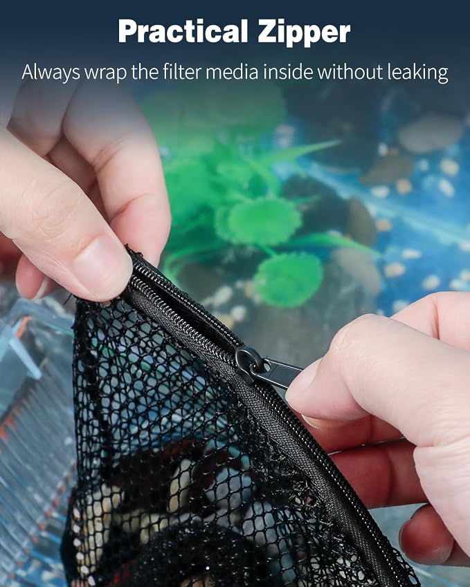 Pawfly 8 Pcs Aquarium Filter Media Bags, Fish Tank Coarse Mesh Bag - Image 5