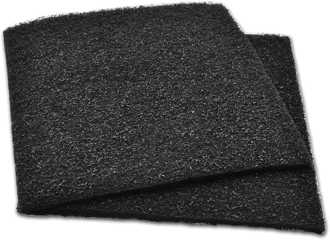 Carbon Fine Filter Media, 3/8" Thick, 2 Pack, Ponds or Water Gardens, Made in by TheFilterPro