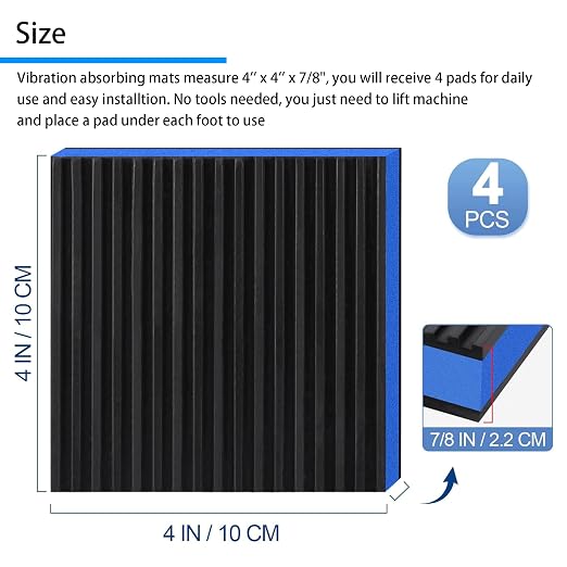 4 Pack Anti Vibration Pads, for Compressor, Air Conditioner, Washing Machine - Image 3
