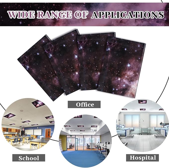 VIHOSE 4 Pcs 2 x 2 Feet Fluorescent Light Covers - Image 4