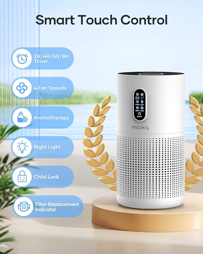 Air Purifiers for Home Large Room up to 1500 ft², MOOKA HEPA Air Purifier for - Image 3