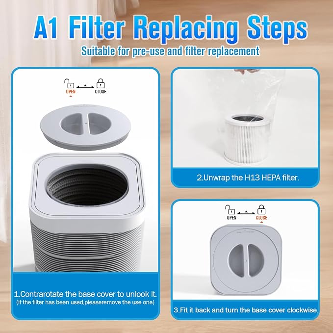 A1 A1W Air P-urifier Filter Replacement Fit - Image 8