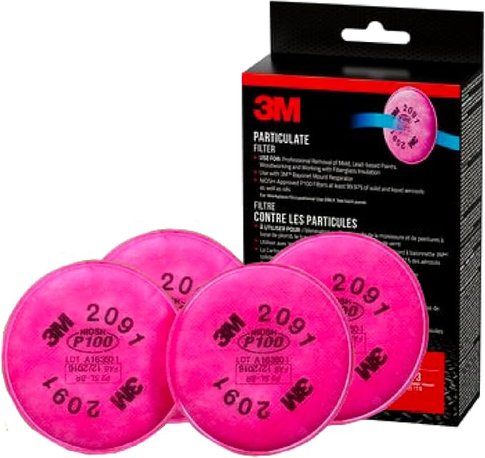 3M P100 Performance Filter 2091, 2 Pairs, Use by 3MSafety
