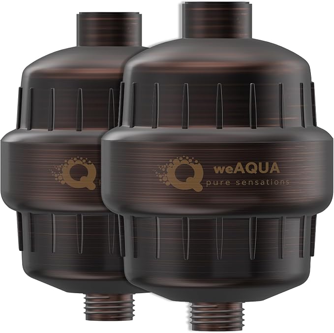 weAQUA Heavy Duty Shower Filter Family 2 PACK – 99% Removal by weAQUA