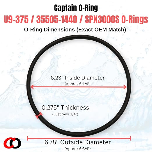 Captain O-Ring – Replacement U9-375/35505-1440 / SPX3000S / O-12 O-Rings - Image 4