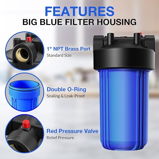 SimPure Whole House Water Filter Housing, Pre-Filtration System - Image 2