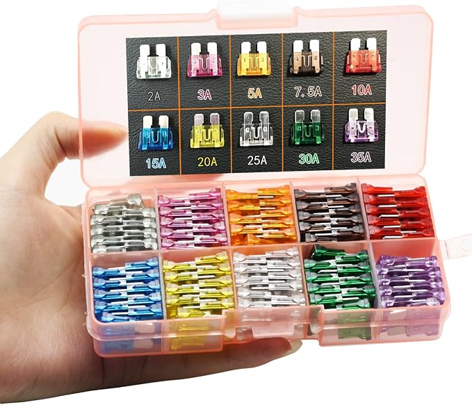 100pcs Assorted Auto Car Truck Standard Blade Fuse Assortment 2A 3A 5A 7.5 A - Image 2