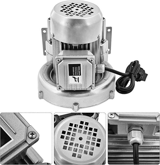 0.16 HP 120W Regenerative Blower, 220V 24CFM 50HZ Single Phase, High-Pressure - Image 5