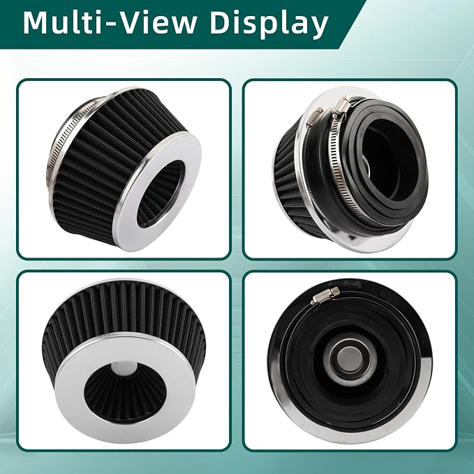 AUTOKAY Universal Clamp-On Air Filter Round Reverse Tapered Washable Filter 3 - Image 7