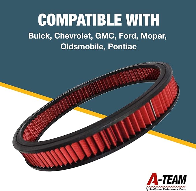 A-Team Performance High Flow Washable & Reusable Round Cotton Air Filter Element - Image 3