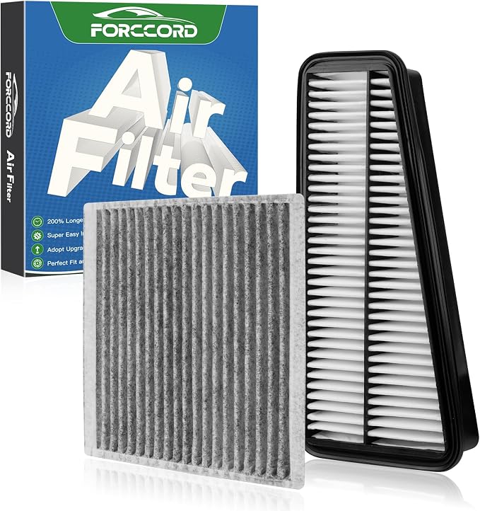 Cabin Air Filter and Engine Air Filter Fits by Forccord