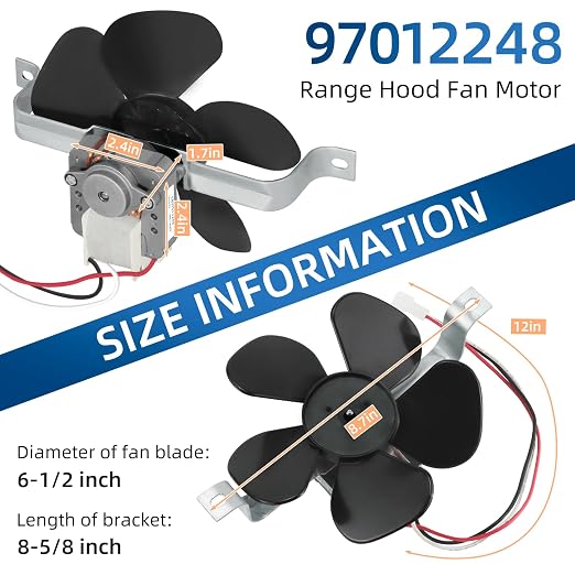 S97012248 97012248 Range Hood Fan Motor BP17 Replacement Part fit - Image 2