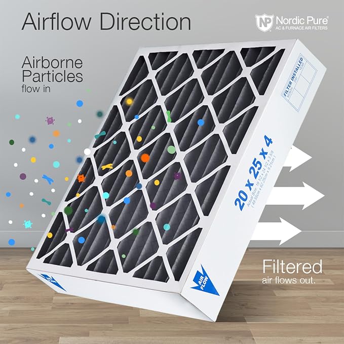 Nordic Pure 16x25x4 Pleated Air Filter MERV 12 Plus Carbon 6 Pack - Image 8