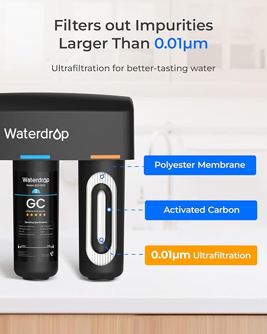Waterdrop TSB-UF 0.01 μm Ultra Filtration Under Sink Water Filter System - Image 7