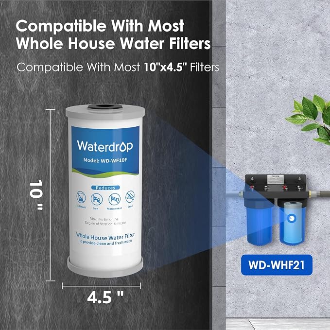 Waterdrop Whole House Water Filter, Iron Filter, Sediment Filter - Image 2