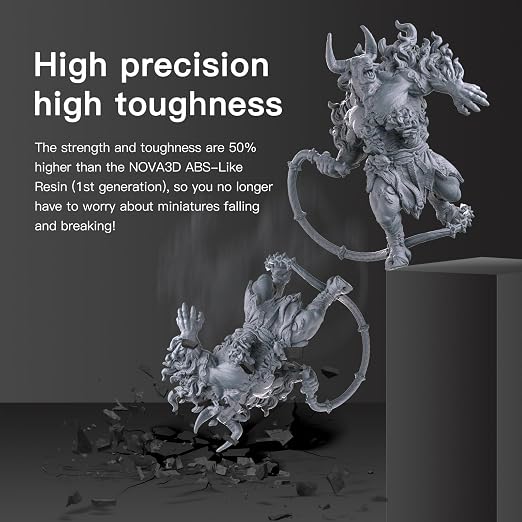 Nova3D ABS-Like 3D Printer Resin 2.0, Enhanced Toughness and Strength, High - Image 4