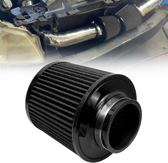RYANSTAR 76mm 3" High Flow Round Tapered Cone Cool Air Filter Cleaner by RYANSTARRACING