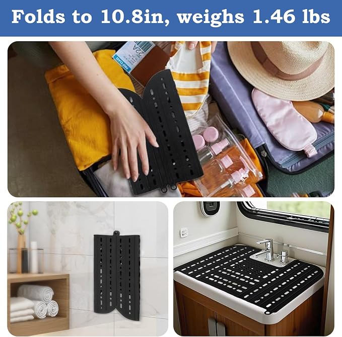 Bathroom Sink Cover for Counter Space, Foldable RV Sink Cover, Heat-Resistant - Image 5