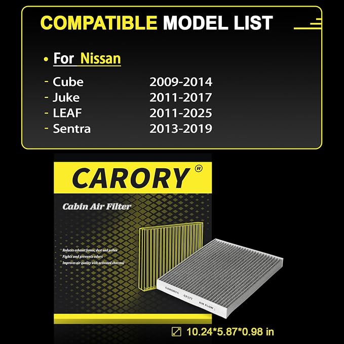CARORY Cabin Air Filter w/Activated Carbon - Image 3