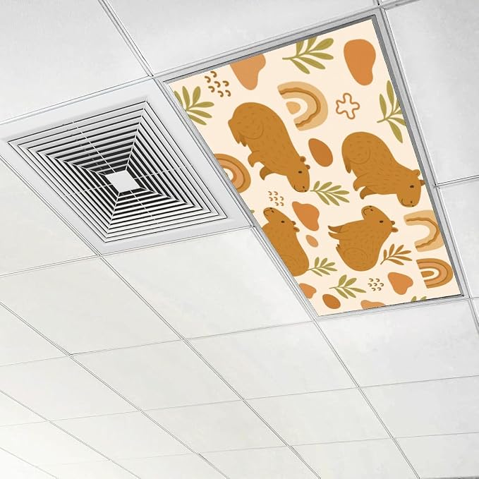 4 Pcs Fluorescent Light Covers for Ceiling Lights Cute Capybara Gifts Rainbows - Image 6
