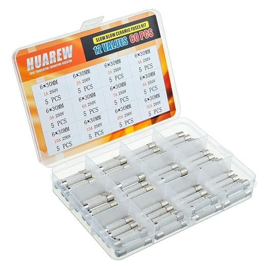 12 Values 60 Pcs 6 x 30 mm T 1A 2A 3A 4A 5A 6A 7A 8A 10A 15A 20A 30 A amp 250 V - Image 2
