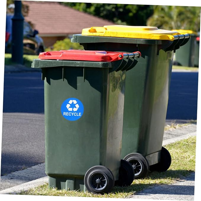 8pcs Trash Can Stickers for Waste Sorting Garbage Classification Decals Black - Image 5