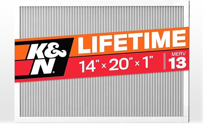 K&N 14X20X1 HVAC Furnace Air Filter, Lasts a Lifetime, Merv 13, the Last HVAC by KNEngineeringInc