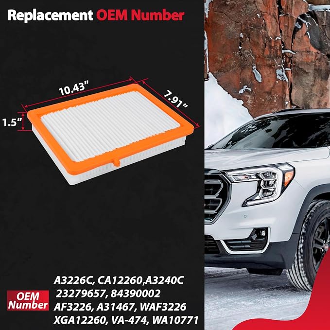 Engine Air Filter Fit for 2018-2025 Chevy Equinox/ 2018-2024 GMC Terrain - Image 4
