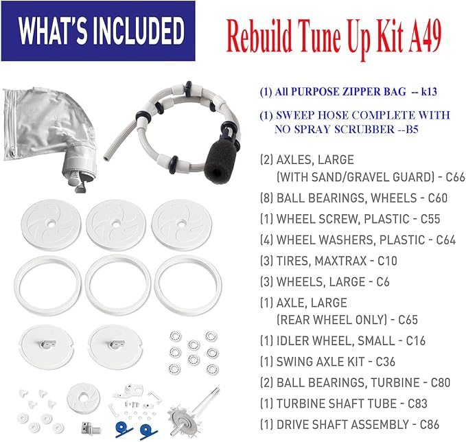 ATIE Pool Cleaner Tune Up Rebuild Kit Compatible - Image 3