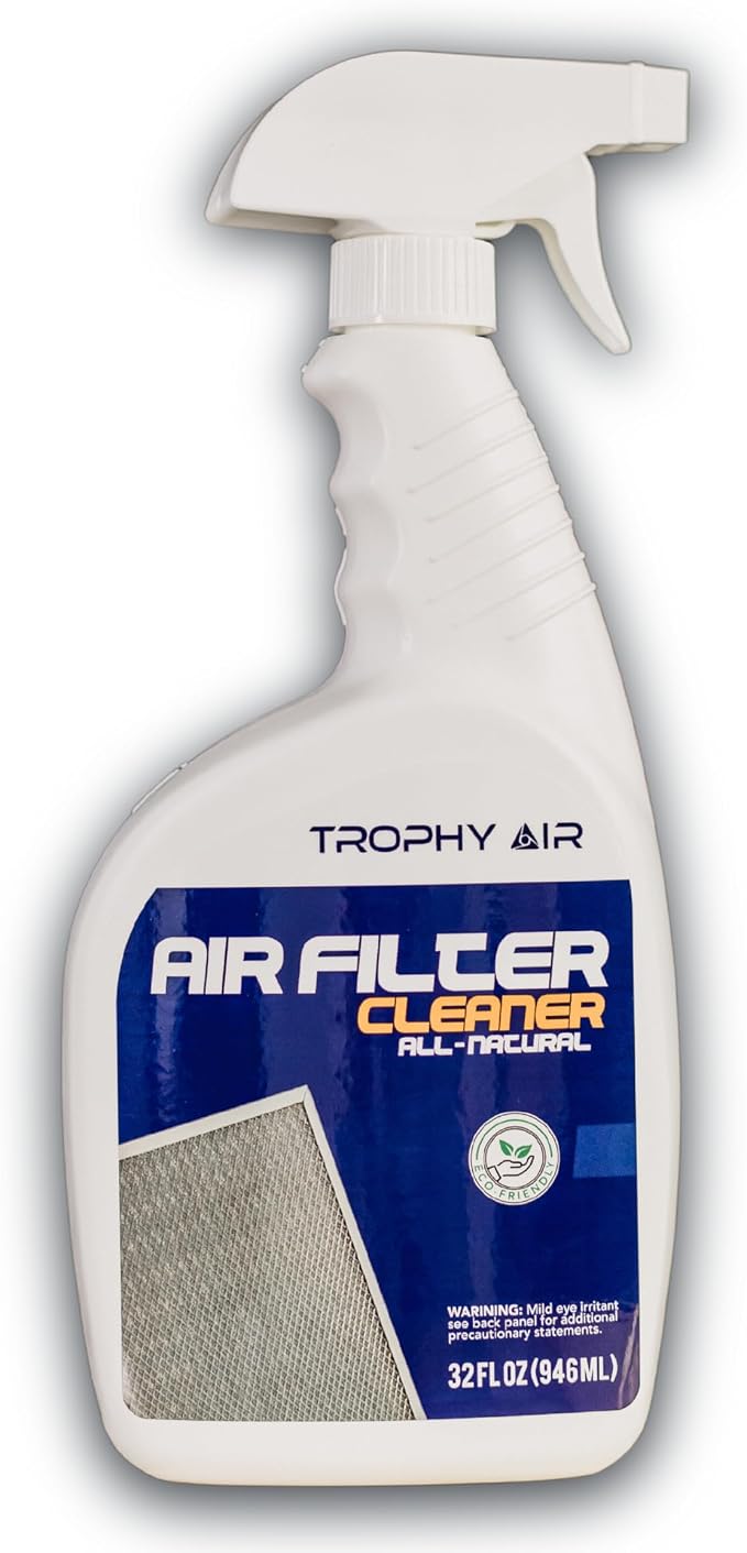 HVAC Filter Cleaner 32 Oz Spray Bottle Filter Cleaner and Refresher; Restores by TrophyAir