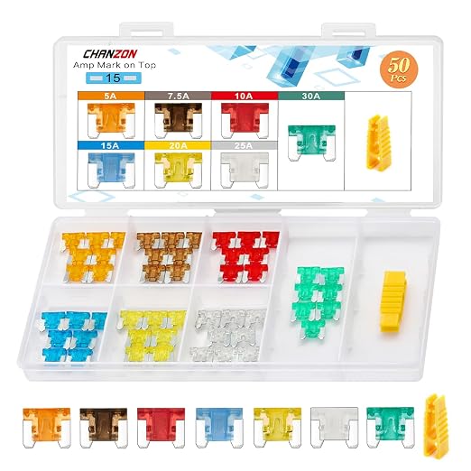 Chanzon Micro Low Profile Mini Blade Fuse Assortment Kit Box by Chanzon