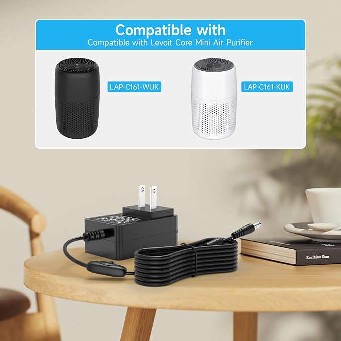 12V 2A AC Power Adapter for Levoit Core Mini Air Purifier | Compatible - Image 2