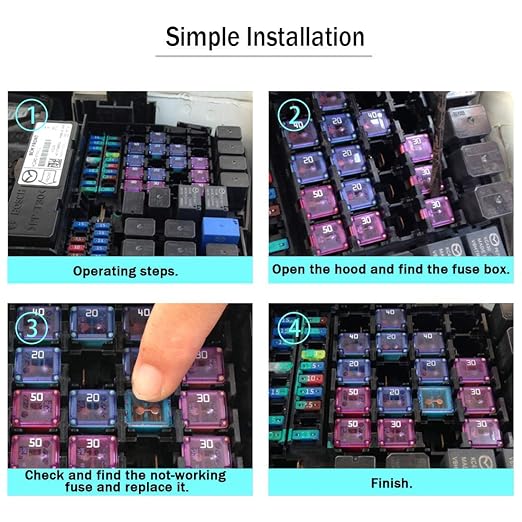 30 pc Automotive Low Profile Box Shaped Fuse Kit - Image 5