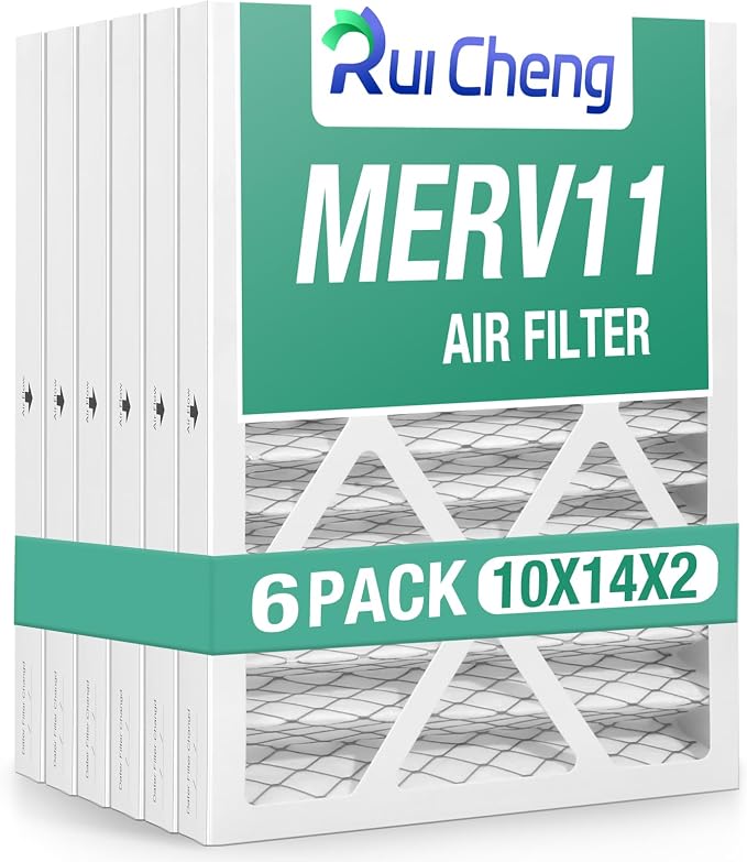 6 Pack Updated 10x14x2 Air Filter, pertain Merv 11 HVAC Pleated A/C Furnace by Unknown