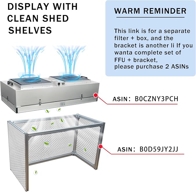 HEPA H14-Filter Laminar Flow Hood Updated FanFilter Unit（Include HEPA - Image 7