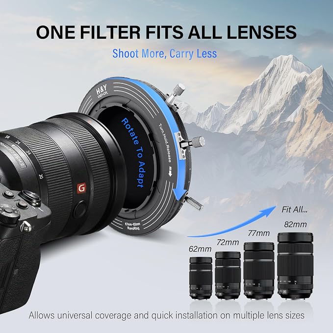 H&Y RevoRing MKⅡ 67mm 72mm 77mm 82mm Variable ND Filter & CPL Polarizer - Image 3