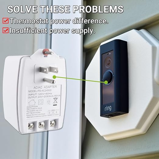 24V 2083mA Plug in Thermostat and Doorbell Transformer 24 Volt Transformer - Image 4