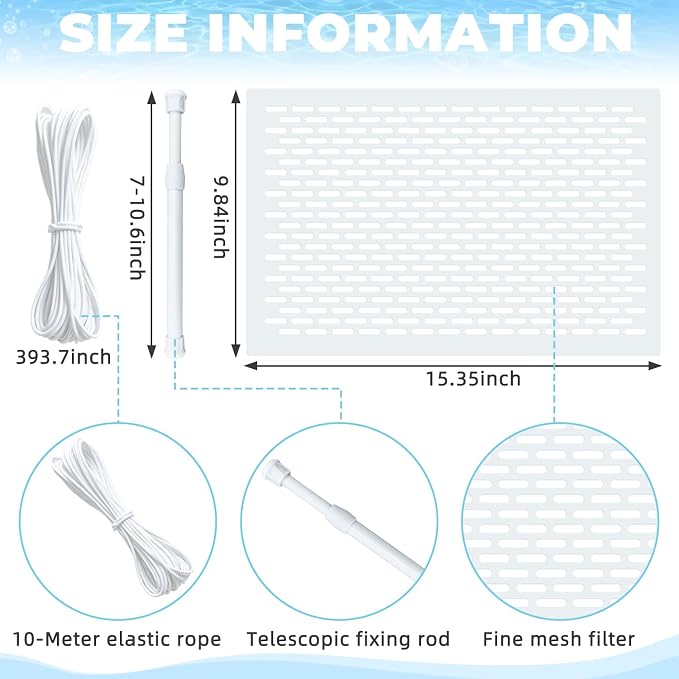 Pool Skimmer Guard Kit Pool Skimmer Screen Net Skimmer Catcher Leaf Shield Net - Image 3