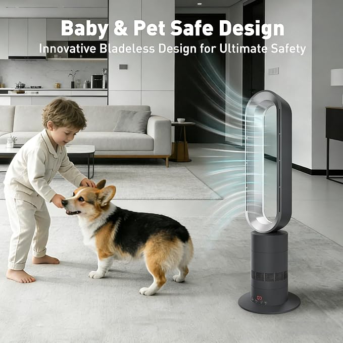 TP18Pro Bladeless Tower Fan and Heater Combo, 71° Oscillation, 35 dB Low Noise - Image 5